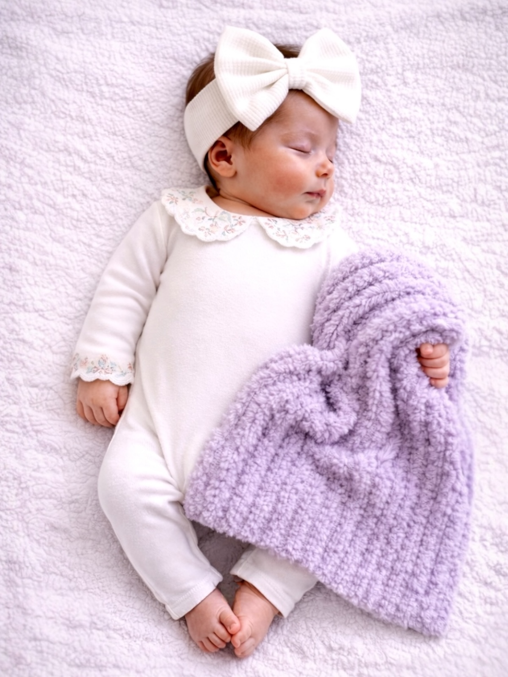 Wave Mini Blanket, Lavender