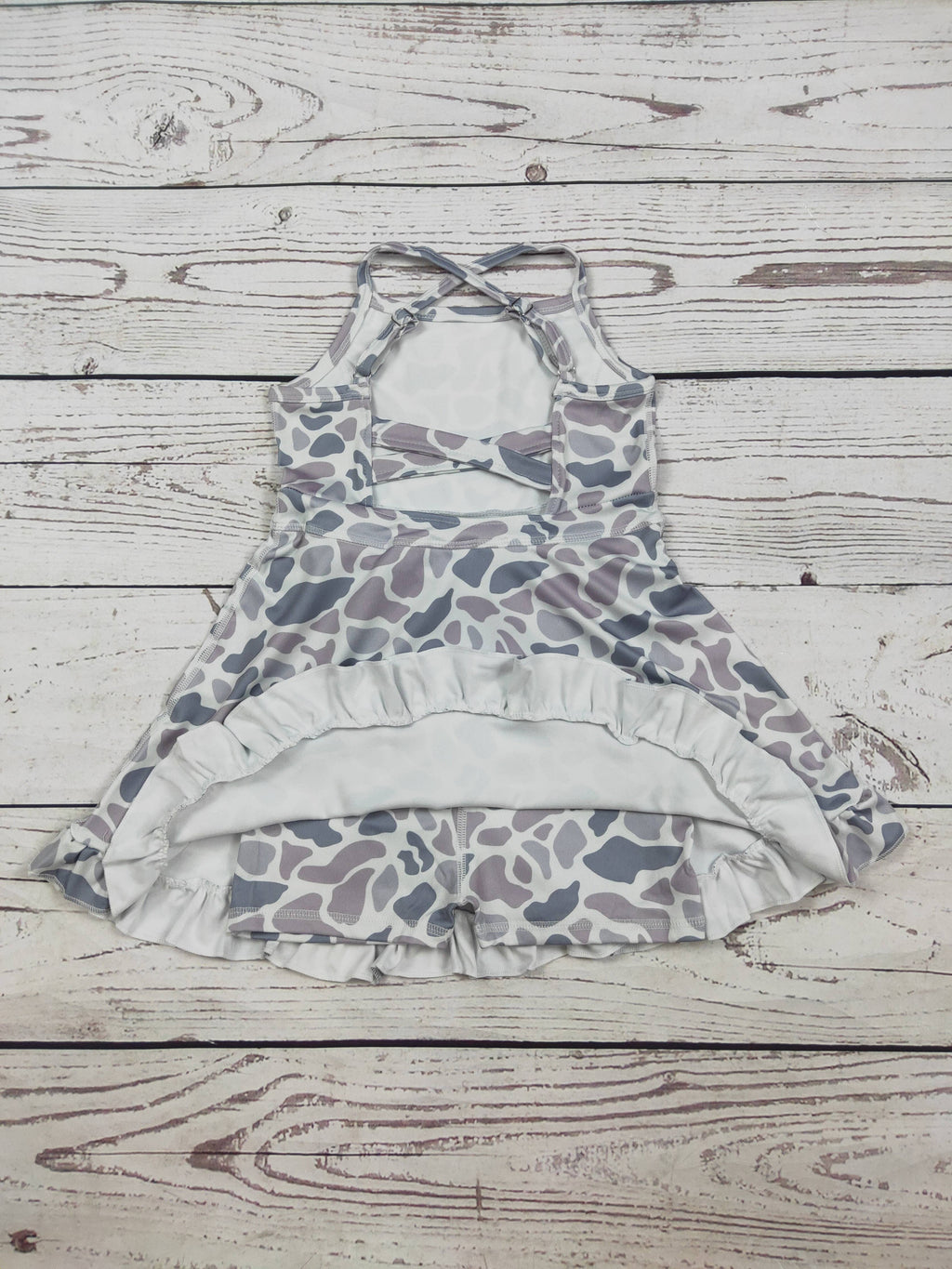 Girls Camo Printed Athletic Dresses
