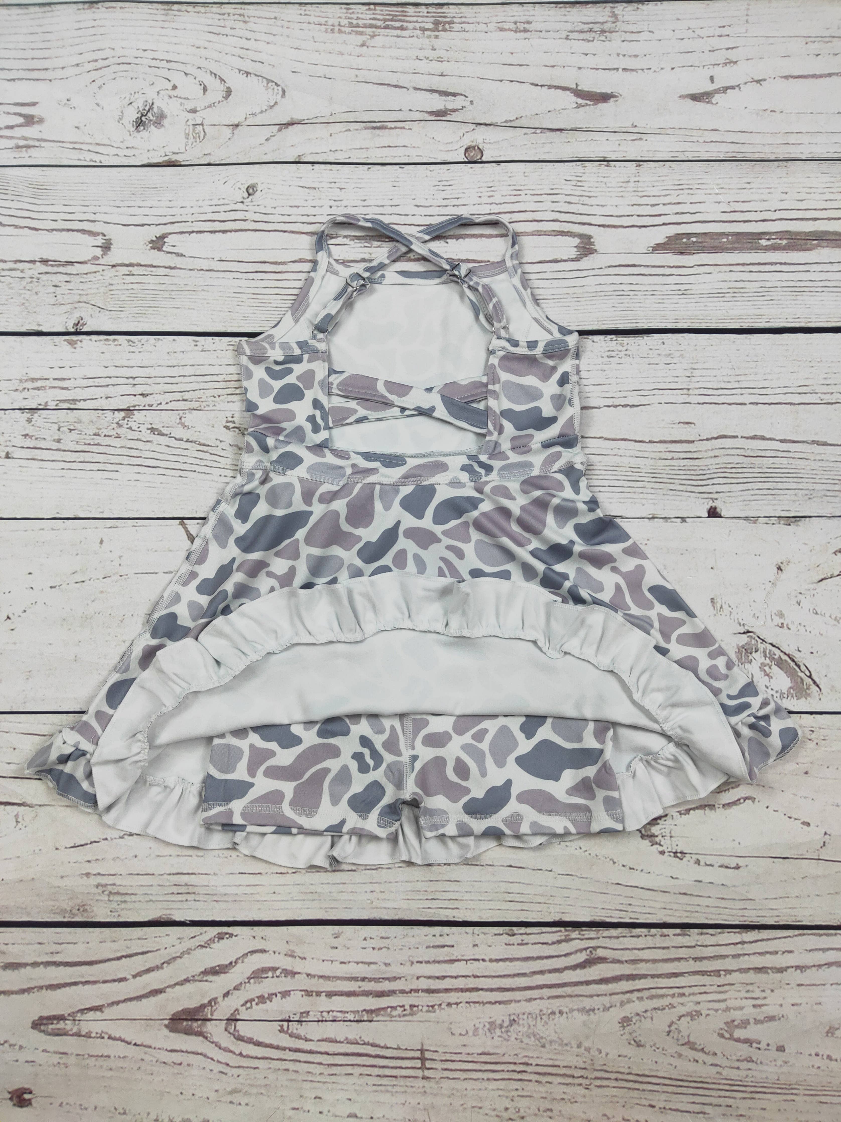 Girls Camo Printed Athletic Dresses