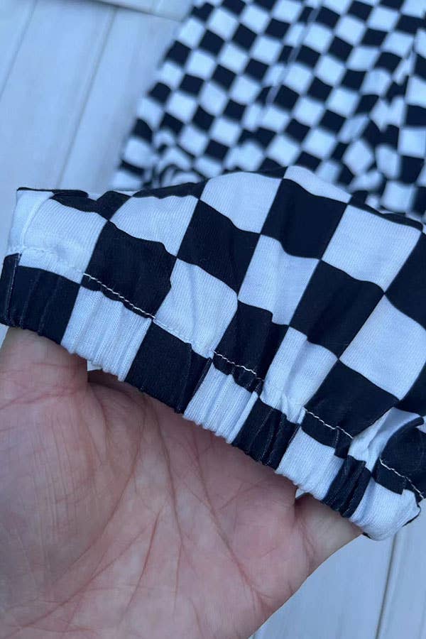 Checkered Loose Overall girls Romper/Jumpsuit XCH05035