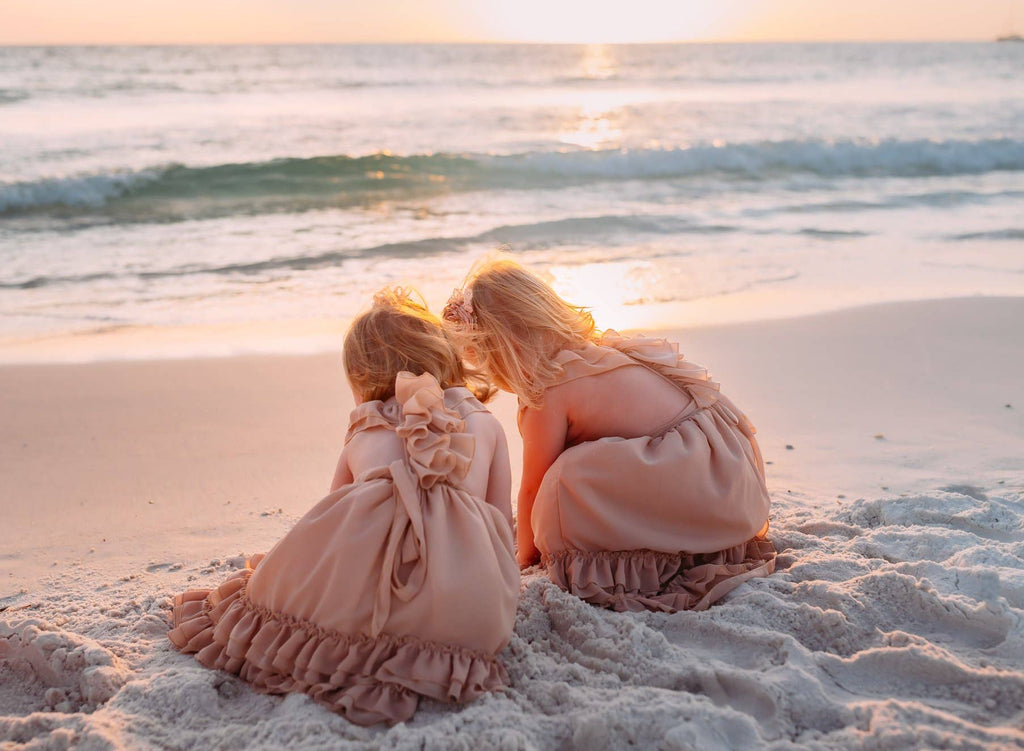 Mommy and Me Nellie Ruffle Maxi Dress - Champagne