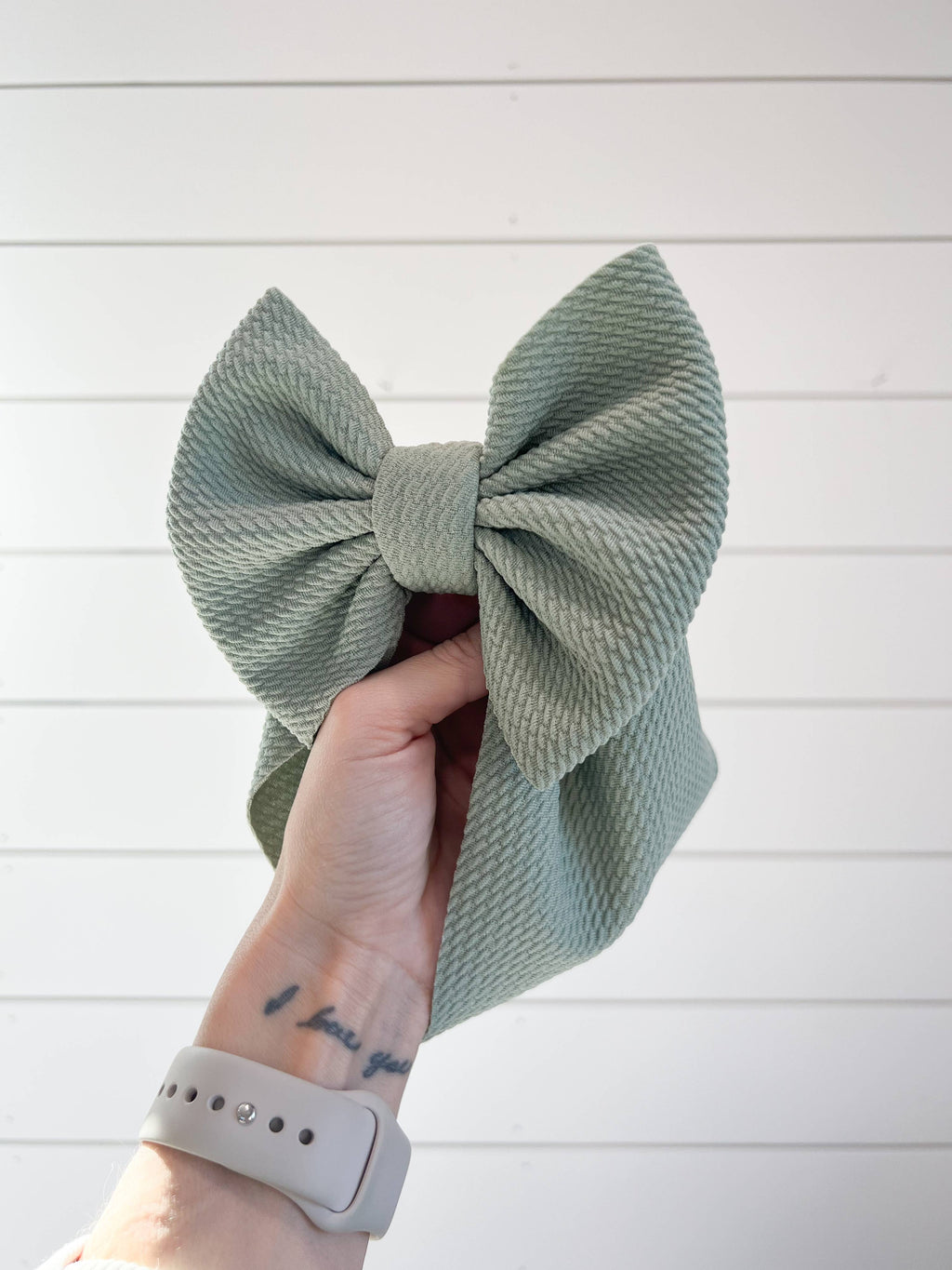 Sage Bullet Bow + Headwrap  