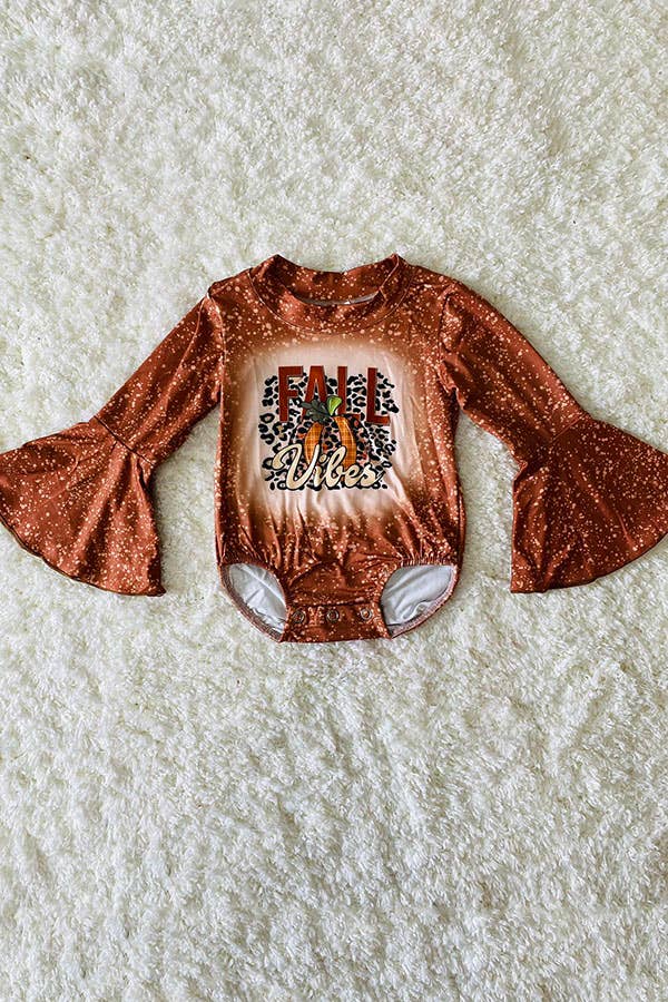 "FALL VIBES" baby bell long sleeve onesie DLH2671