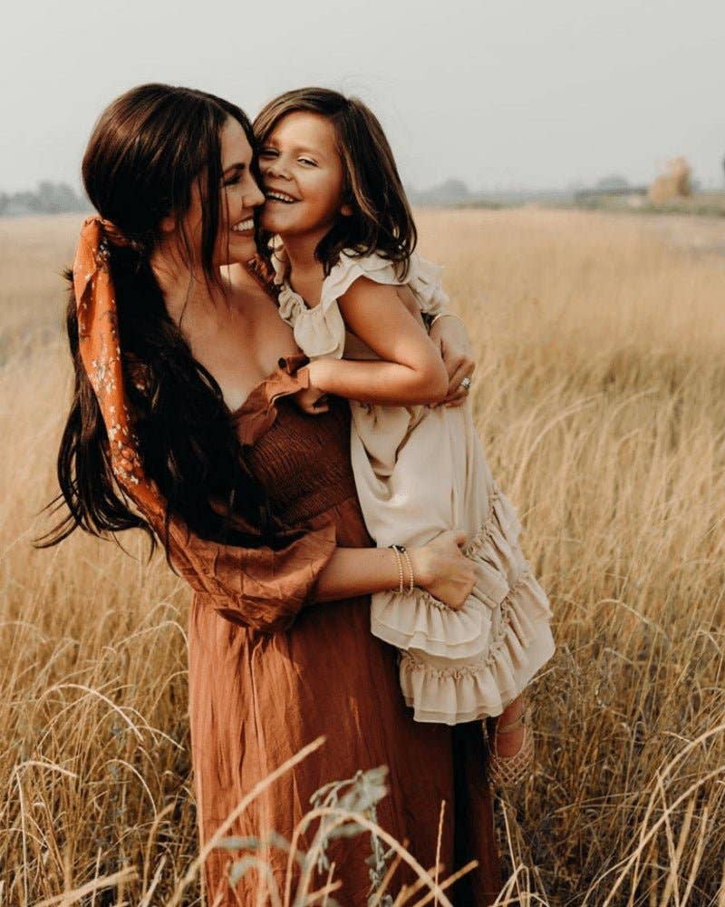 Mommy and Me Nellie Ruffle Maxi Dress - Champagne
