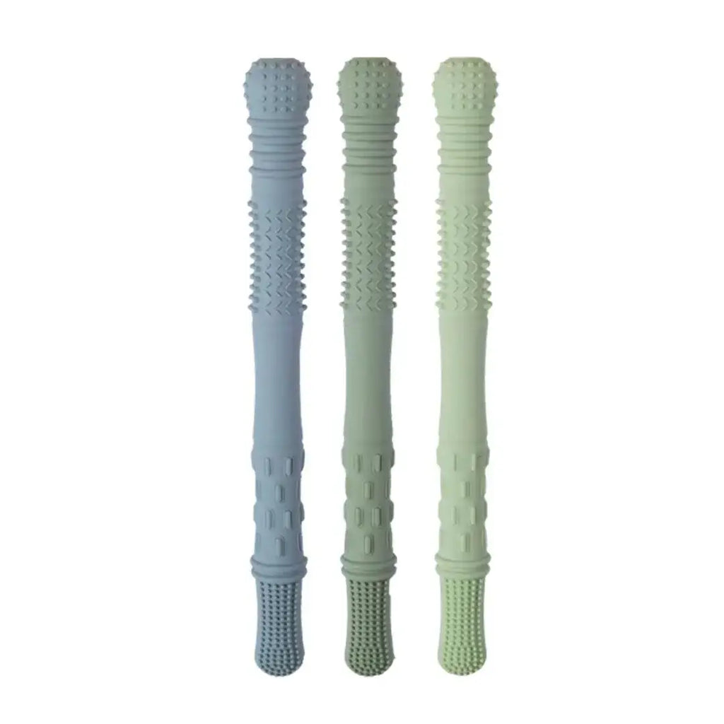 Hallow Teething Tubes - Dusty Teal, Sage & Soft Sage