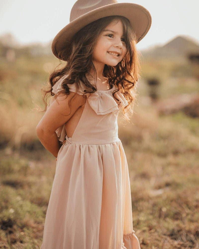 Mommy and Me Nellie Ruffle Maxi Dress - Champagne