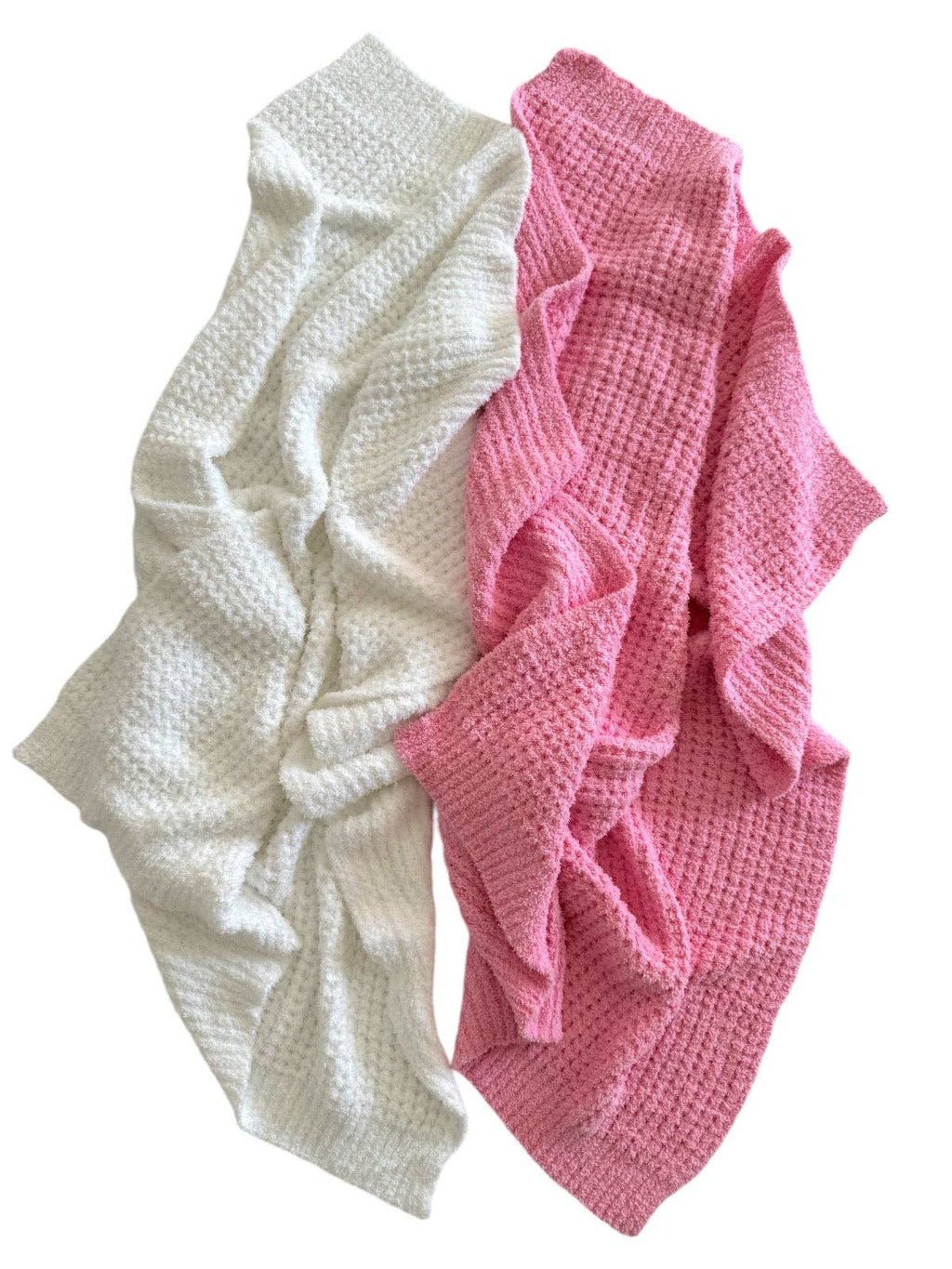 Waffle Blanket, Cotton Candy Pink