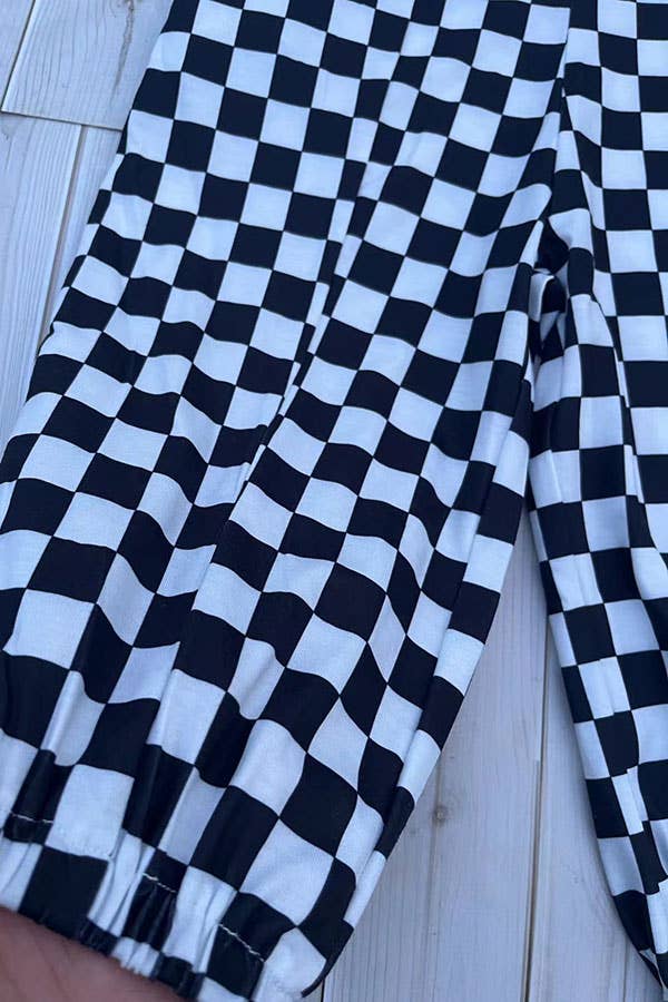 Checkered Loose Overall girls Romper/Jumpsuit XCH05035