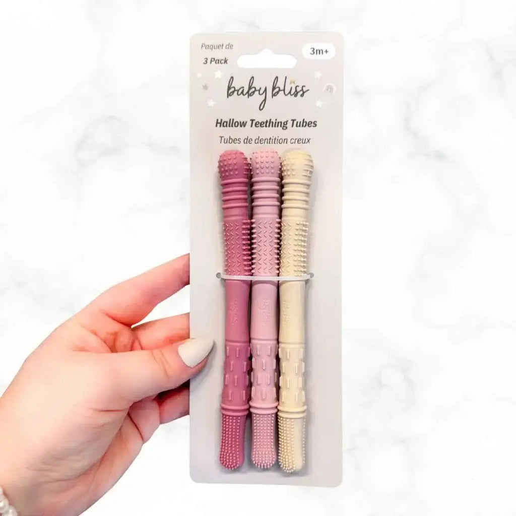 Hallow Teething Tubes - Dusty Teal, Sage & Soft Sage