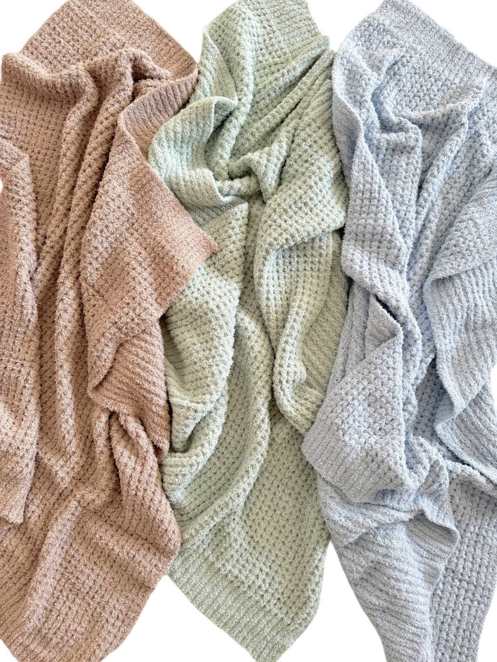 Waffle Blanket, Baby Blue