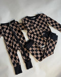 Charcoal checkers Bamboo zip Sleeper