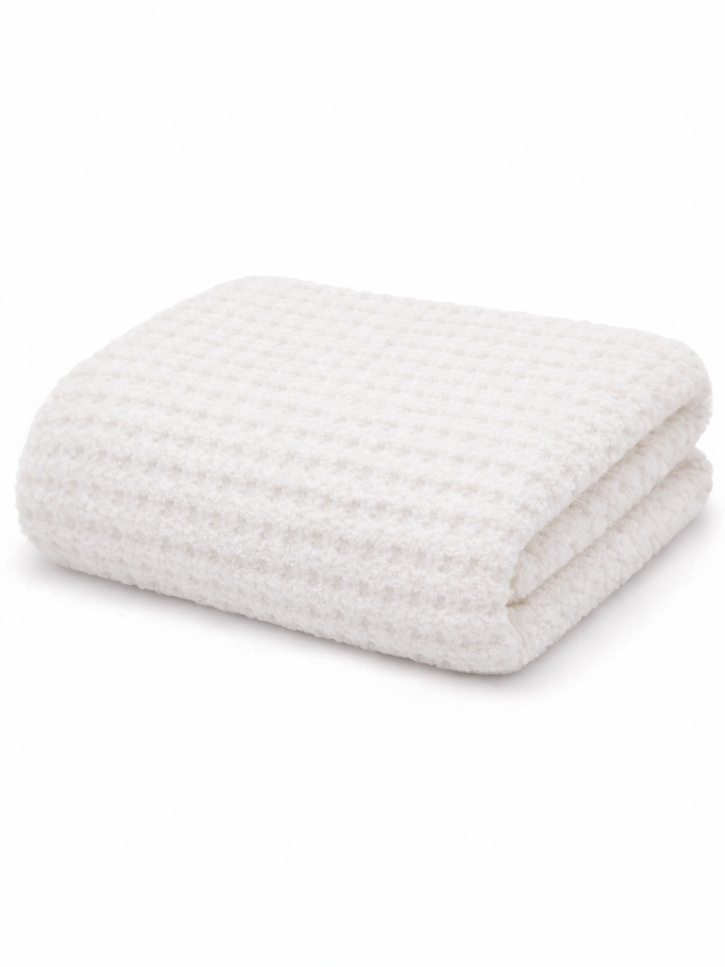 Waffle Blanket, White