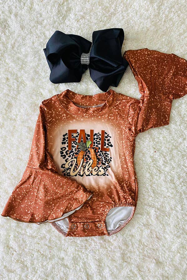 "FALL VIBES" baby bell long sleeve onesie DLH2671