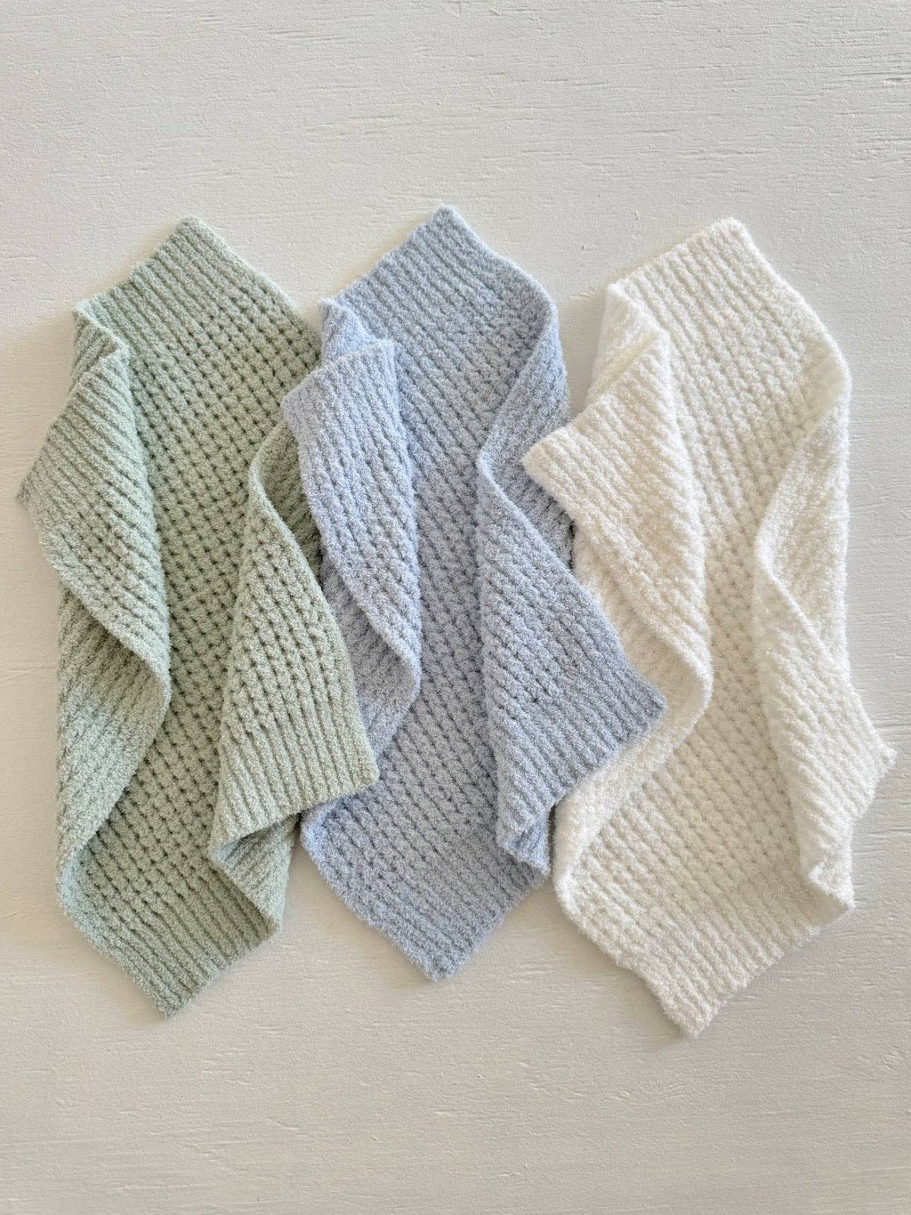Waffle Mini Blanket, Mist Green