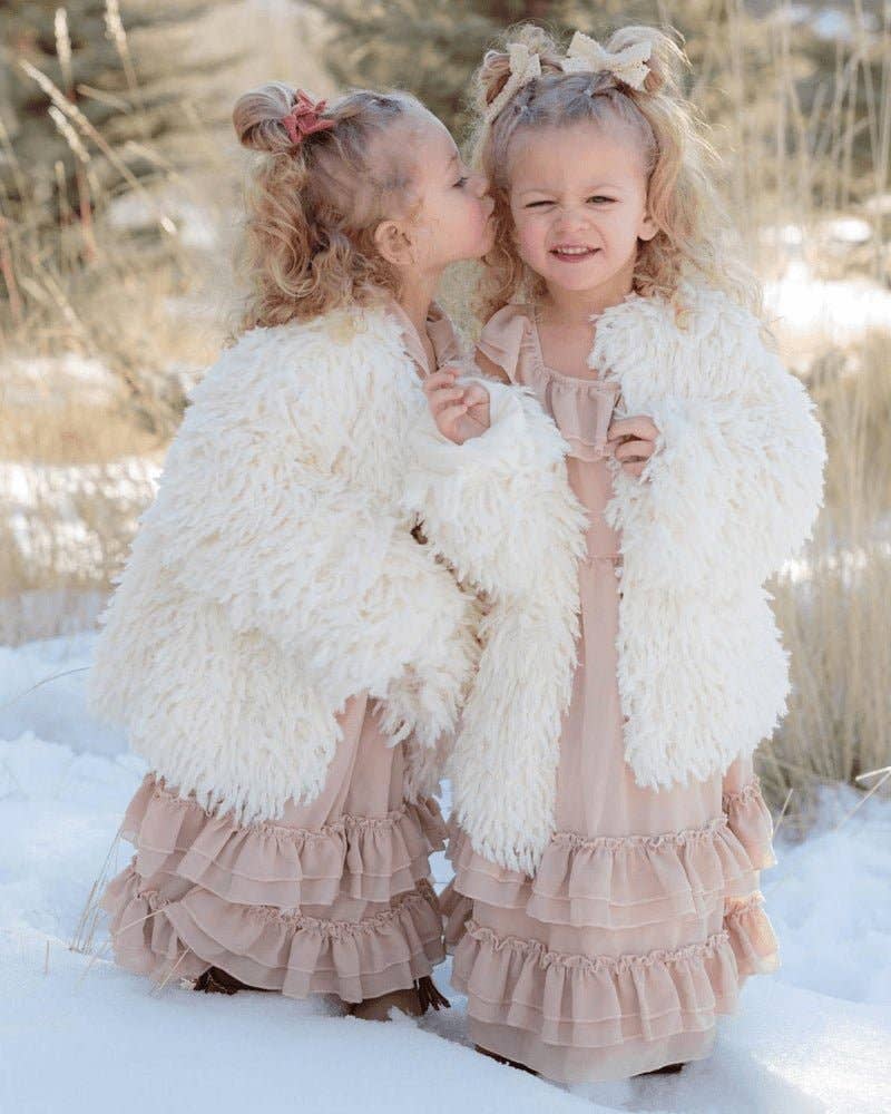 Mommy and Me Nellie Ruffle Maxi Dress - Champagne