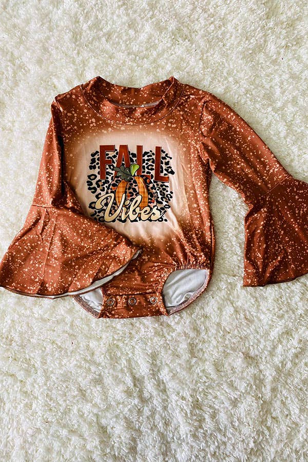 "FALL VIBES" baby bell long sleeve onesie DLH2671