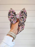 Pink Duck Camo Bullet Bow + Headwrap 