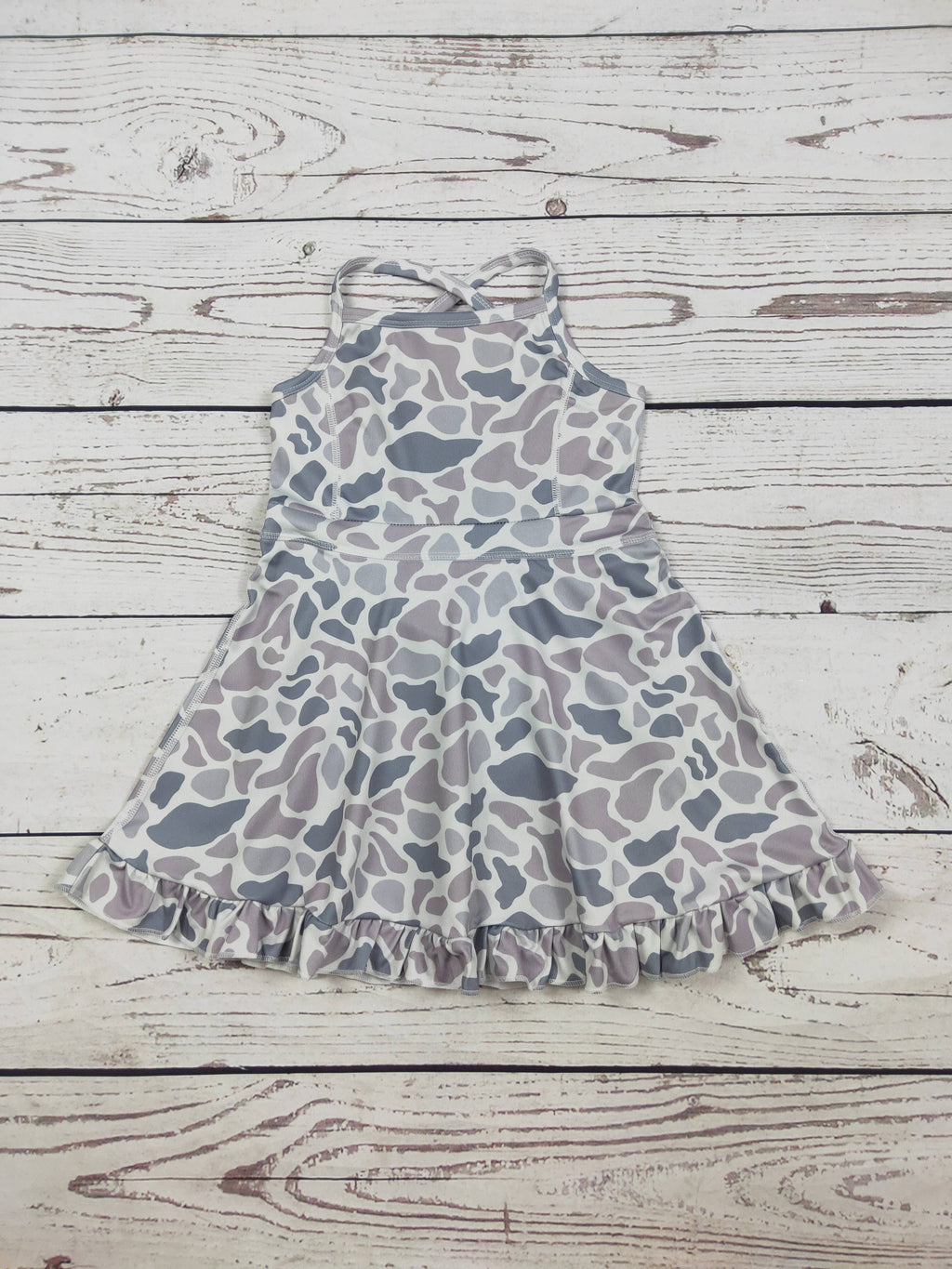 Girls Camo Printed Athletic Dresses