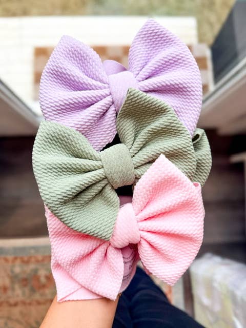 Sage Bullet Bow + Headwrap  