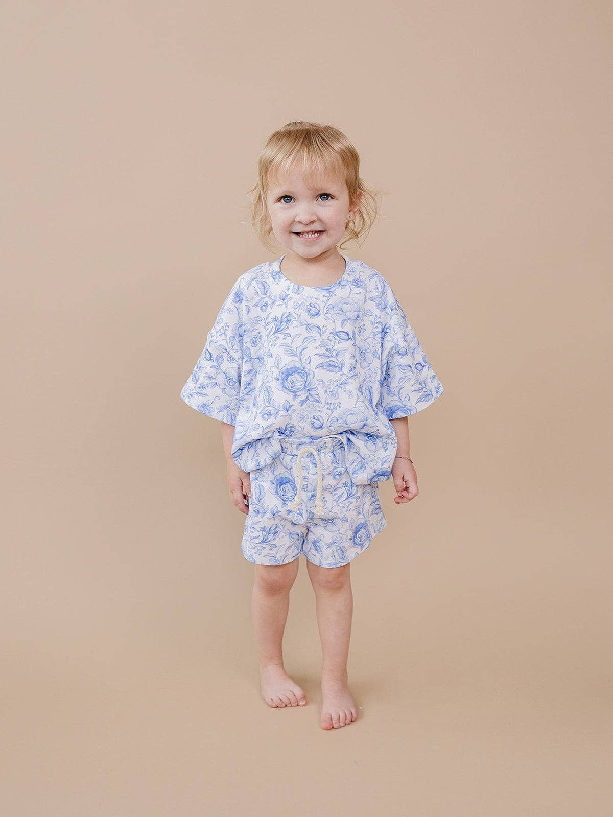 Shorts Set | Blue Flowers