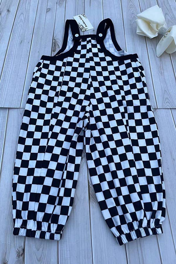 Checkered Loose Overall girls Romper/Jumpsuit XCH05035