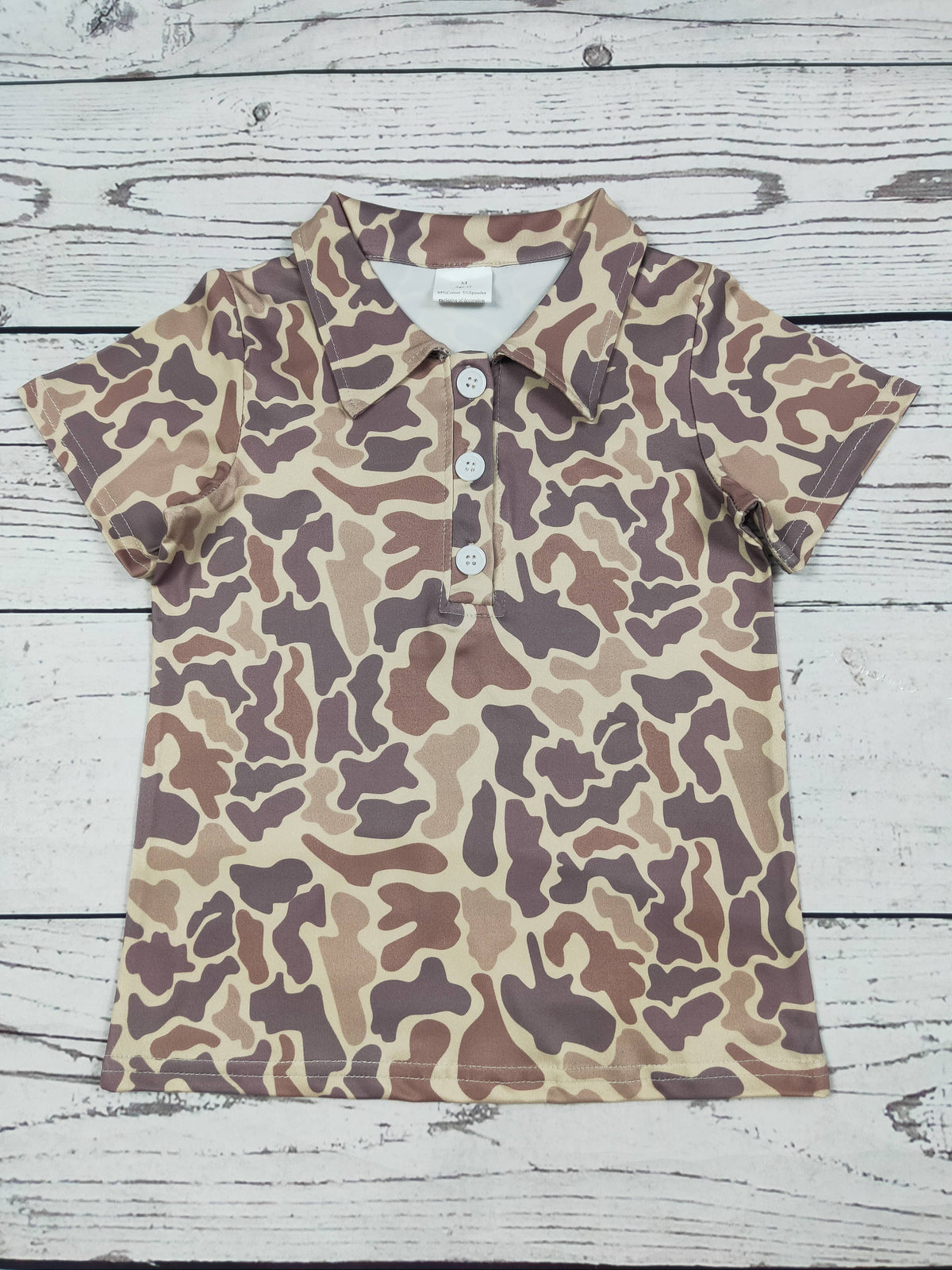 Toddler Boy Camouflage Printed Hunting Polo